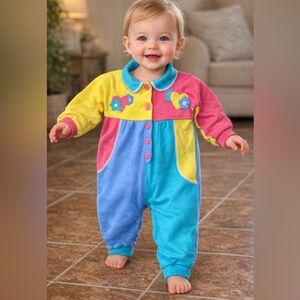 VTG Lighting Bug Colorful Kids One Piece